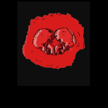 Cartoon Red Skulls t-shirts