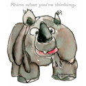 Cartoon Rhino Custom Dark T-shirt / Apparel by zooogle Cartoon Rhino Custom Dark T-shirt / Apparel