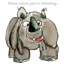Cartoon Rhino Custom Dark T-shirt / Apparel by zooogle Cartoon Rhino Custom Dark T-shirt / Apparel