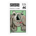 Cartoon Rhino Custom Postage Stamps by zooogle Cartoon Rhino Custom Postage Stamps