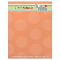 Cartoon Rhinoceros Fun Personal Custom Letterhead
