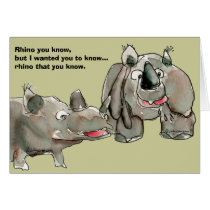 Cartoon Rhinos Card to Customize by zooogle Cartoon Rhinos Card to Customize
