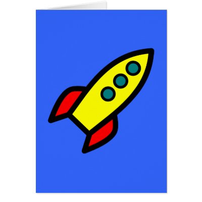 Clipart Rocket Ship. Cartoon Rocket Ship Cards by