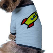 Cartoon Rocket Ship pet clothing by ClippertyClack Cartoon Rocket Ship pet clothing