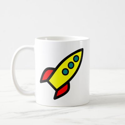 Clipart Rocket Ship. Cartoon Rocket Ship Mug by