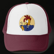 Cartoon Rooster Hat by thistledownpuppets Cartoon Rooster Hat