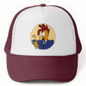 Cartoon Rooster Hat by thistledownpuppets Cartoon Rooster Hat
