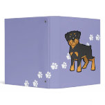 Cartoon Rottweiler 3 Ring Binders
