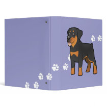 Cartoon Rottweiler Vinyl Binders