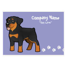 Cartoon Rottweiler Business Card