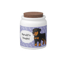 Cartoon Rottweiler Candy Dishes