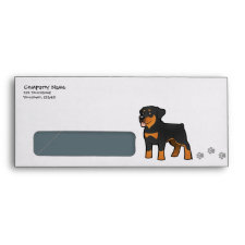 Cartoon Rottweiler Envelopes