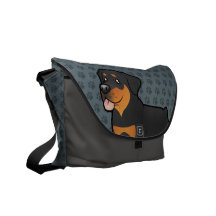 Cartoon Rottweiler Courier Bag