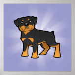 Cartoon Rottweiler Poster