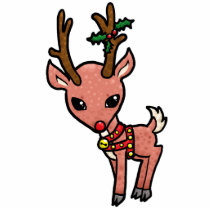Cartoon Rudolf Christmas photo sculptures