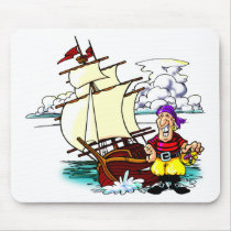 Cartoon Sailing Ship mousepads
