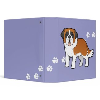 Cartoon Saint Bernard Binder Cartoon Saint Bernard Binder