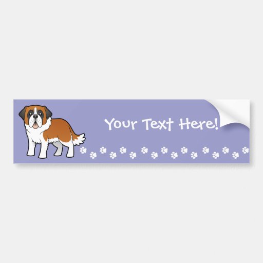 Cartoon Saint Bernard Bumper Stickers