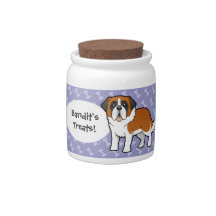 Cartoon Saint Bernard Candy Jars