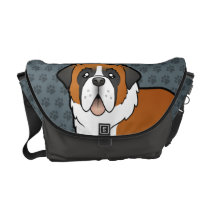 Cartoon Saint Bernard Courier Bags