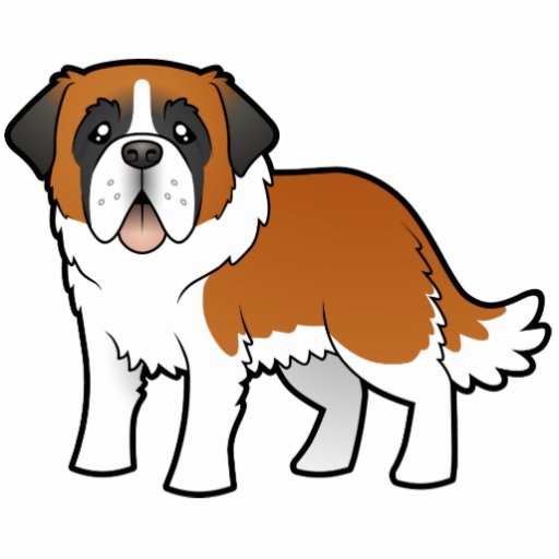 Cartoon Saint Bernard Photo Cut Outs | Zazzle