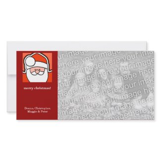 Cartoon Santa Christmas photocard
