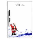 Cartoon Santa Claus Wish List Dry-Erase Board