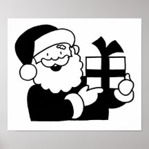 Cartoon Santa Poster