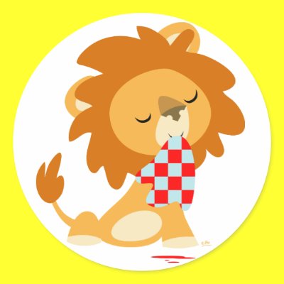 Cartoon Satiated Lion sticker by Lioness_Graphics