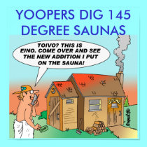 CARTOON SAUNA POSTER features Toivo & Eino posters
