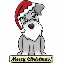Cartoon Schnauzer Christmas Ornament photo sculptures