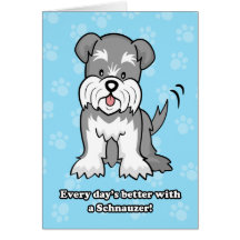 Cartoon Schnauzer Greeting Card