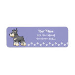 Cartoon Schnauzer Custom Return Address Labels