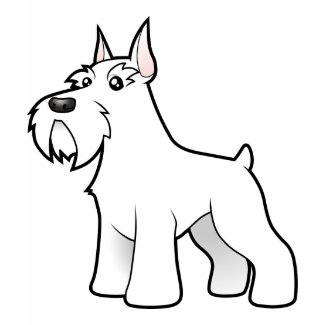 Cartoon White Schnauzer Cartoon White Schnauzer T-Shirt