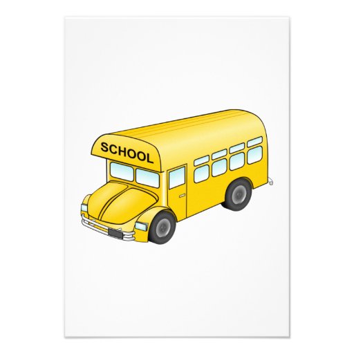 Cartoon School Bus Announcements