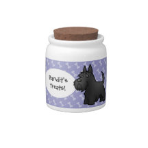 Cartoon Scottish Terrier Candy Dishes
