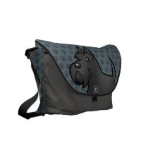 Cartoon Scottish Terrier Courier Bags