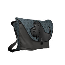 Cartoon Scottish Terrier Courier Bags