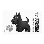 Cartoon Scottish Terrier Postage