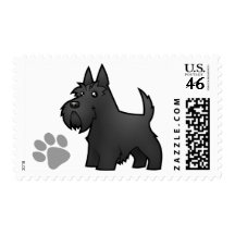 Cartoon Scottish Terrier Postage