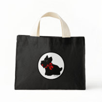 Cartoon Scottish Terrier tote bag