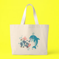 Cartoon Seacow and Dolphin Bag