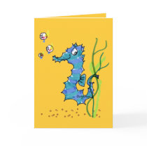 Cartoon Seahorse Cute cards