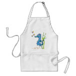 Cartoon Seahorse Cute Chefs White Pocket Aprons