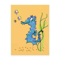 Cartoon Seahorse Cute postcards by zooogle Cartoon Seahorse Cute postcards