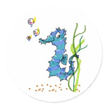 Cartoon Seahorse Cute stickers by zooogle Cartoon Seahorse Cute stickers