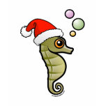 Cartoon Seahorse Santa Tee Shirt