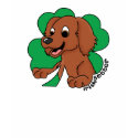 Cartoon Shamrock Irish Setter T-Shirt