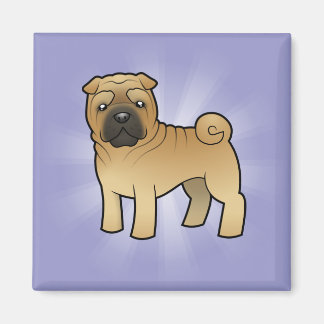 Cartoon Shar Pei Magnets Cartoon Shar Pei Magnets