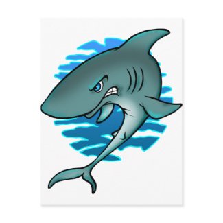 Cartoon Shark postcard